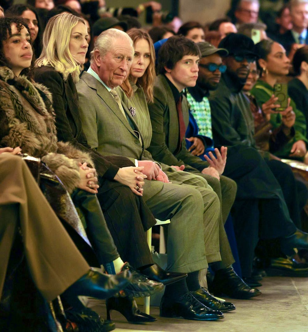 King Charles III gets down to business after his statement to his brother Andrew - here at Fashion Week.
