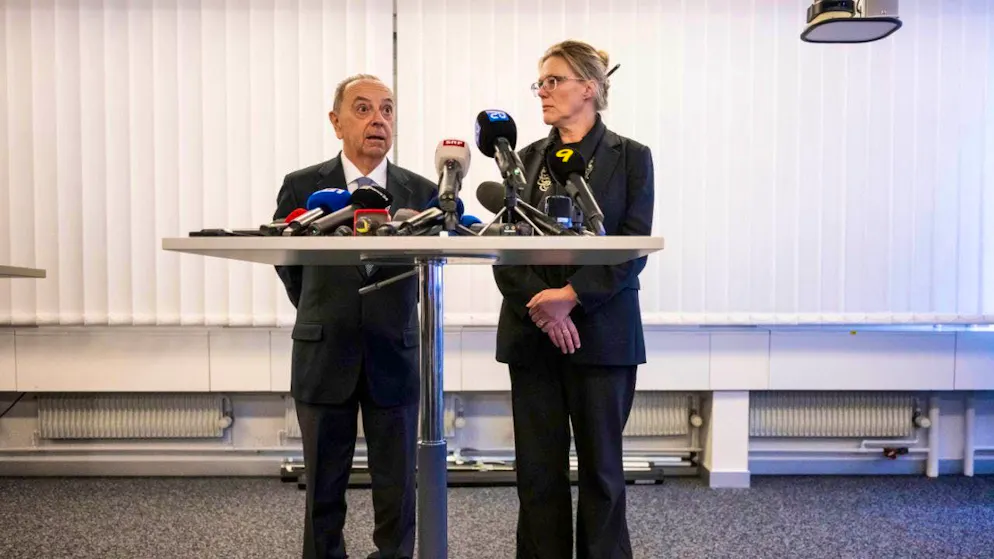 The public prosecutor in Valais, Beatrice Pilloud (right), and Francesco Lo Voi, Chief Public Prosecutor of the public prosecutor's office in Rome, have agreed in Bern to intensify their cooperation in the investigation into the fire in Crans-Montana.