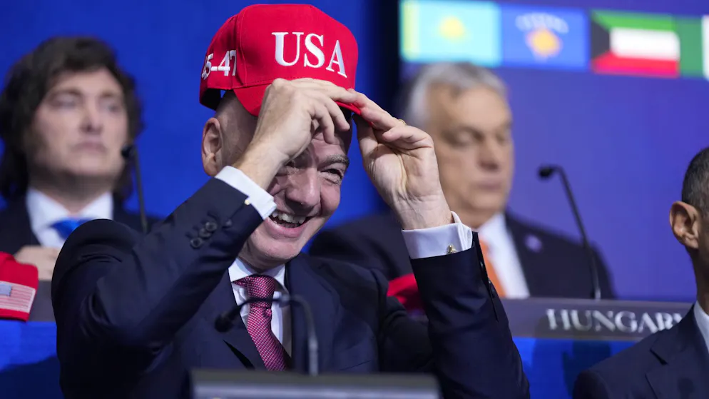 Gianni Infantino était assis devant Javier Millei et Viktor Orban.