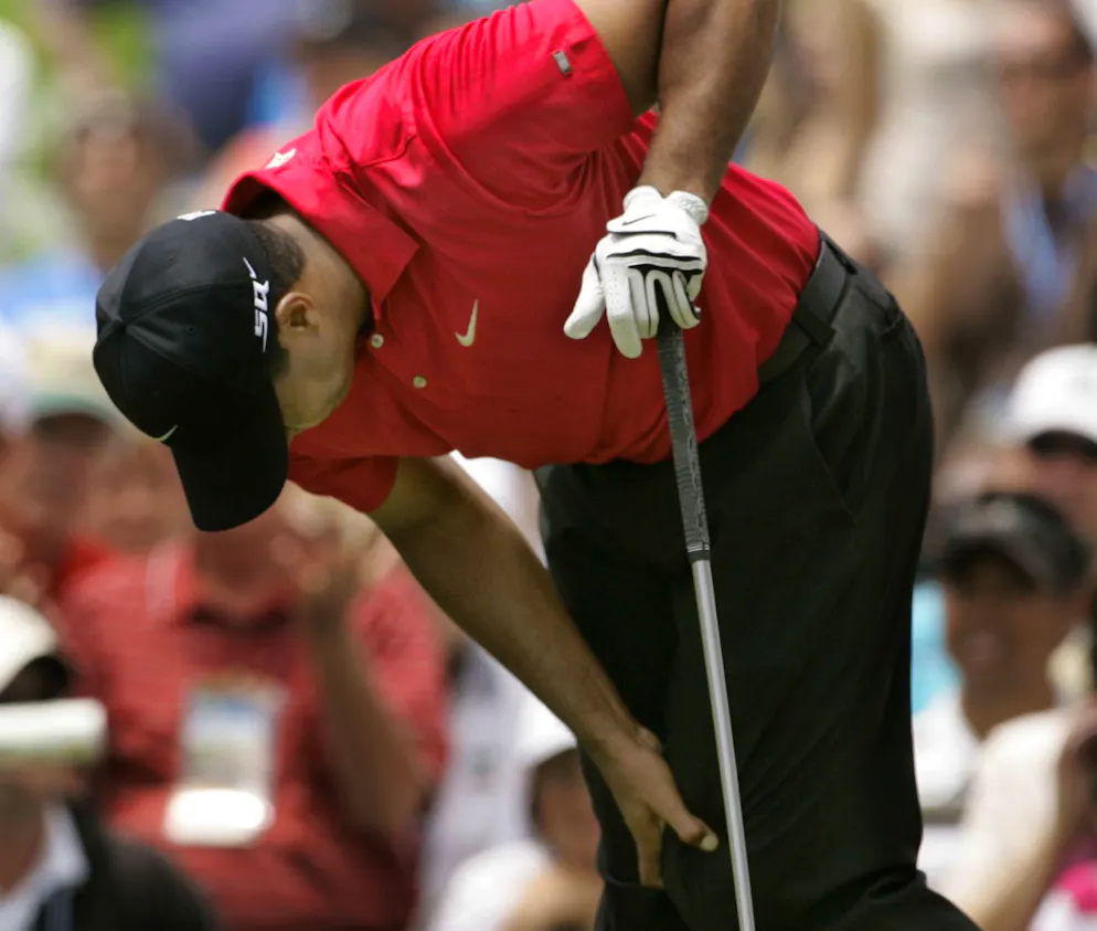 Tiger Woods quälte sich 2008 mit doppeltem Schienbeinbruch durchs US Open und siegte gar. 