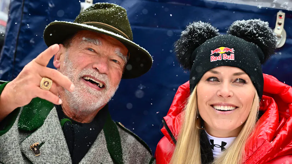 Arnold Schwarzenegger bewundert Lindsey Vonn.