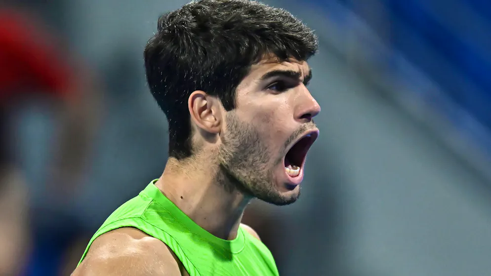 Carlos Alcaraz bot gegen Karen Khachanov viel Spektakel – auch abseits des Spiels.