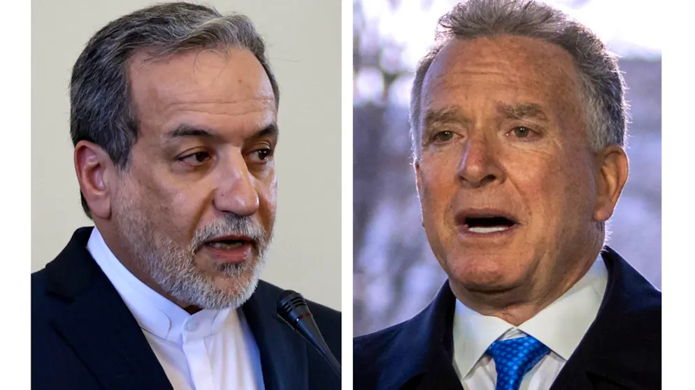 Il ministro degli esteri iraniano Abbas Araghchi (a sinistra) e l'emissario della Casa Bianca Steve Witkoff. (Immagini d'archivio)