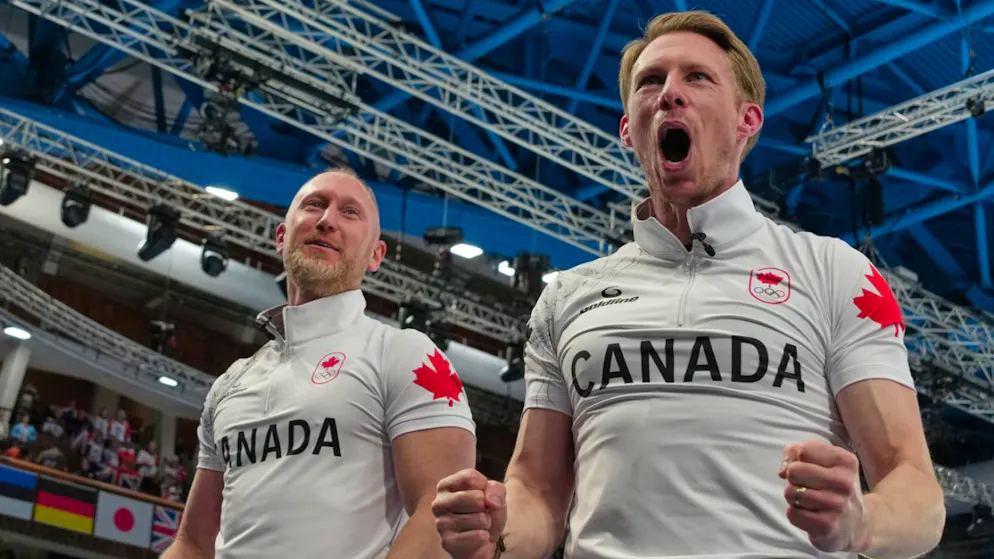Nach dem Shitstorm Olympiagold: Marc Kennedy (rechts) ballt die Siegerfaust
