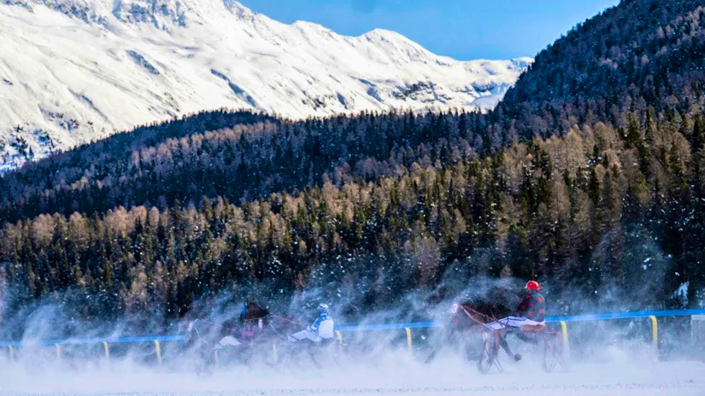 There was plenty of spectacle at the White Turf Final on Lake St. Moritz