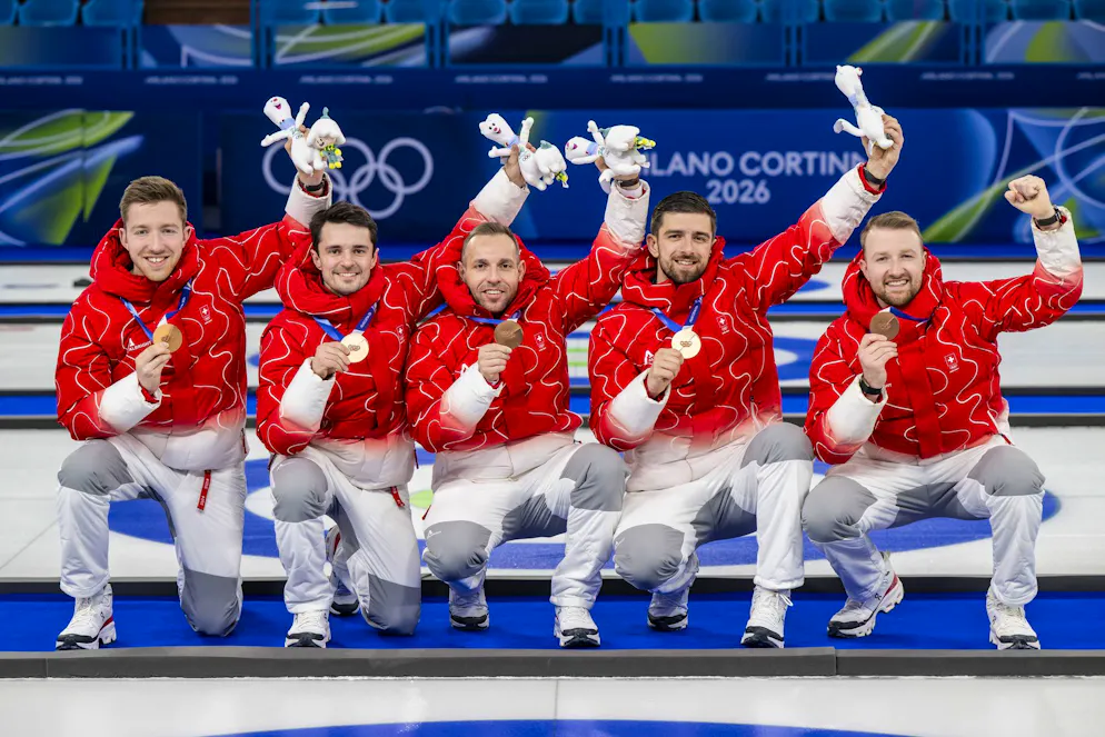 Alle Schweizer Olympia-Medaillen. Die Curling-Männer holen eine Olympia-Medaille! Das Team um Skip Yannick Schwaller lässt Norwegen keine Chance und sichert sich Bronze.