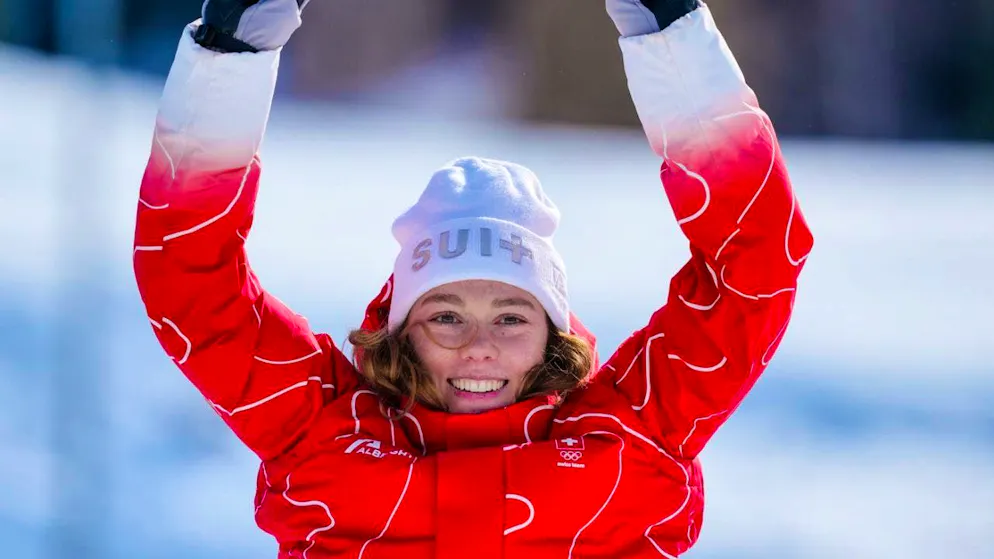Nadja Kälin wins bronze after historic exploit - Gallery. Nadja Kälin in jubilant pose