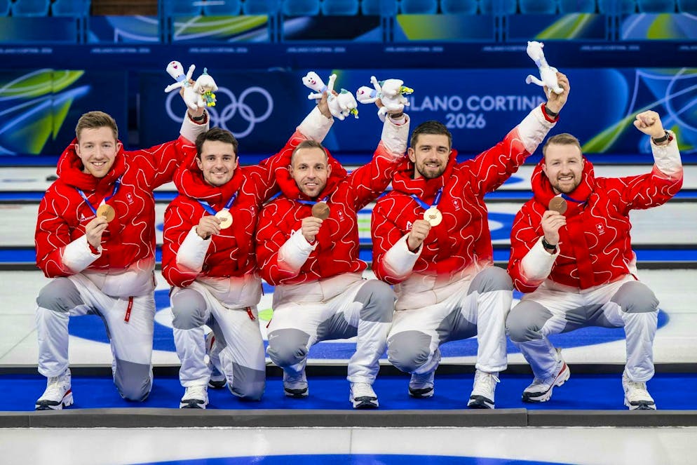 All Swiss Olympic medals. The curling men win an Olympic medal! The team around skip Yannick Schwaller gives Norway no chance and secures bronze.