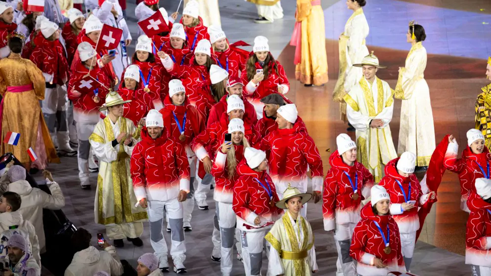 Die Winterspiele sind beendet - Gallery. Die Schweizer Delegation anlässlich der Schlussfeier in Verona