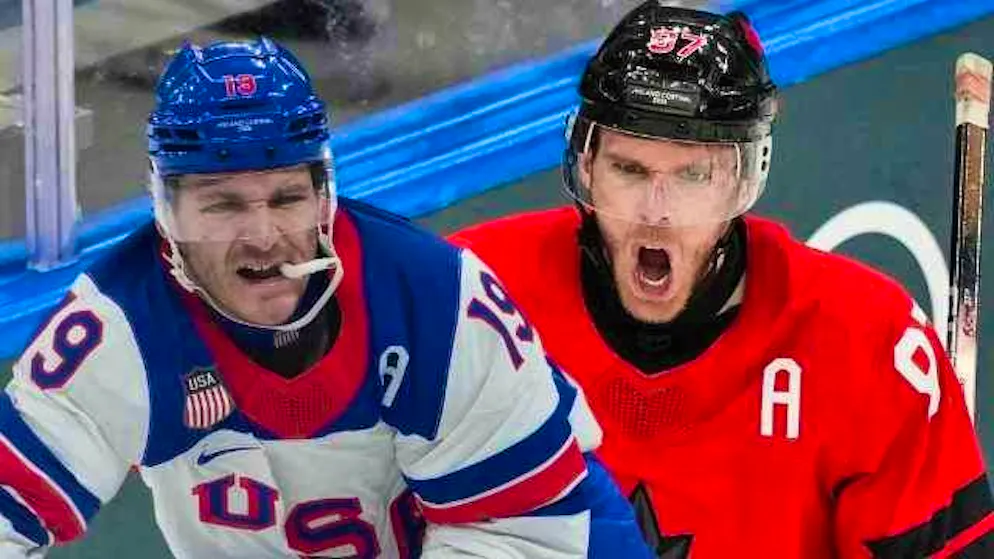 The American warhorse Matthew Tkachuk (left) and Canada's Connor McDavid are going for gold.