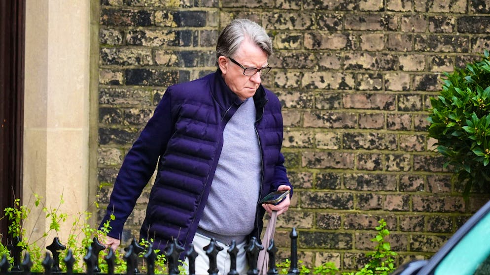 Peter Mandelson outside his home in north-west London. The former British ambassador to the US resigned from the Labour Party and left the House of Lords after the last Epstein files were published in the US. (Archive)