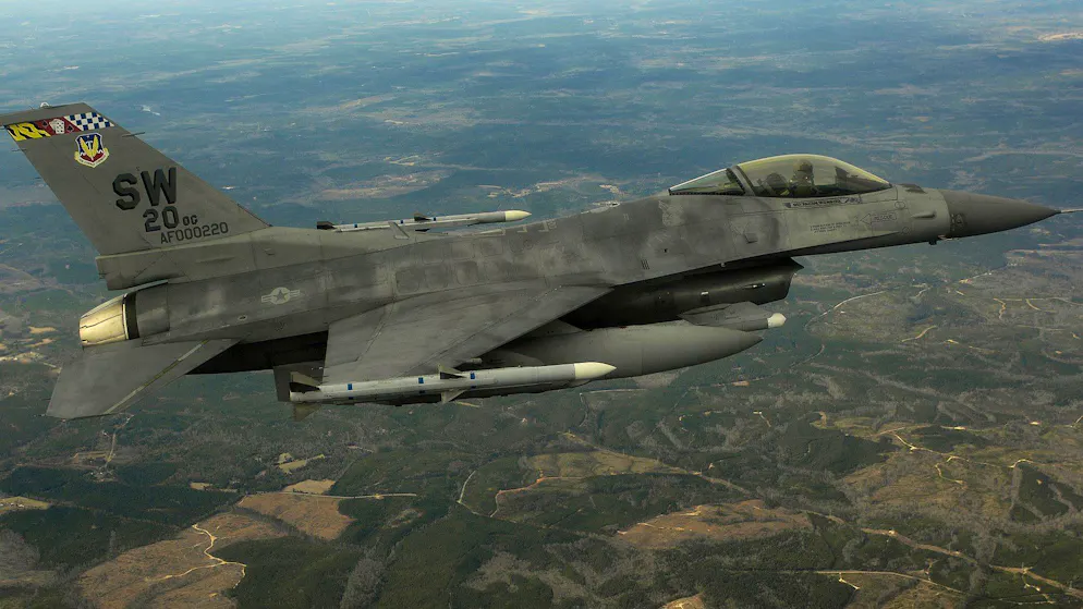 Eine F-16CJ des 20th Fighter Wing aus South Carolina.