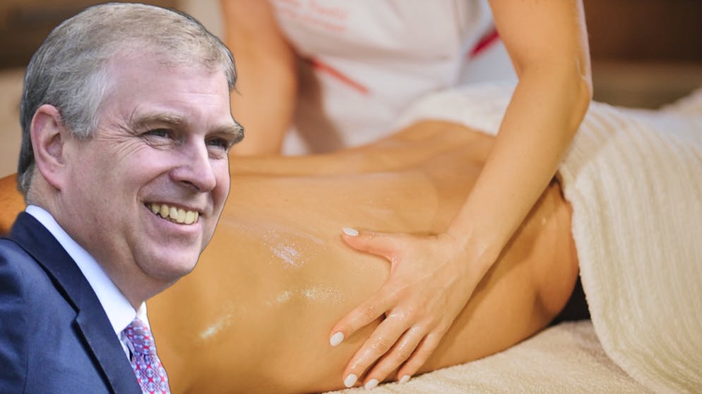Massage paid for by the Royal Family. Scandalous Prince Andrew 