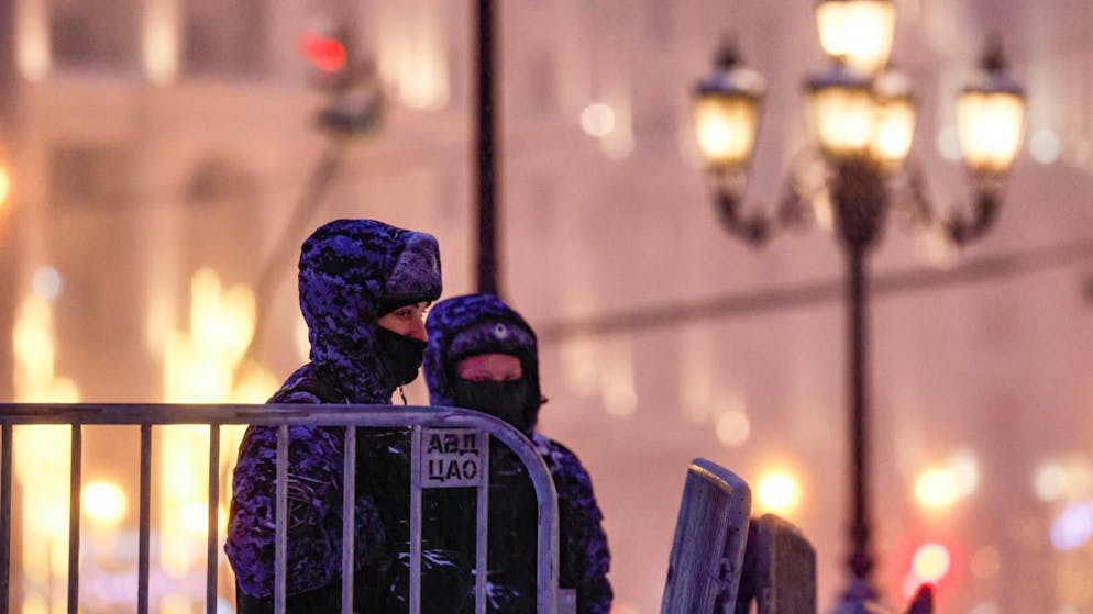 Photo d'illustration de policiers russes à Moscou.