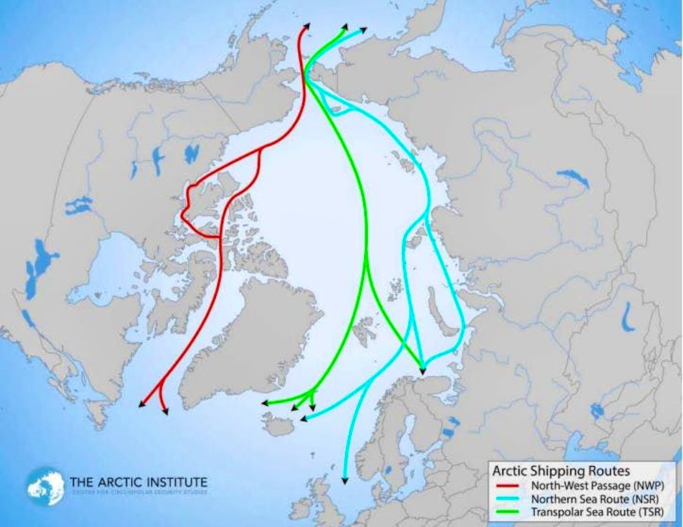 Routes commerciales attendues dans le Grand Nord