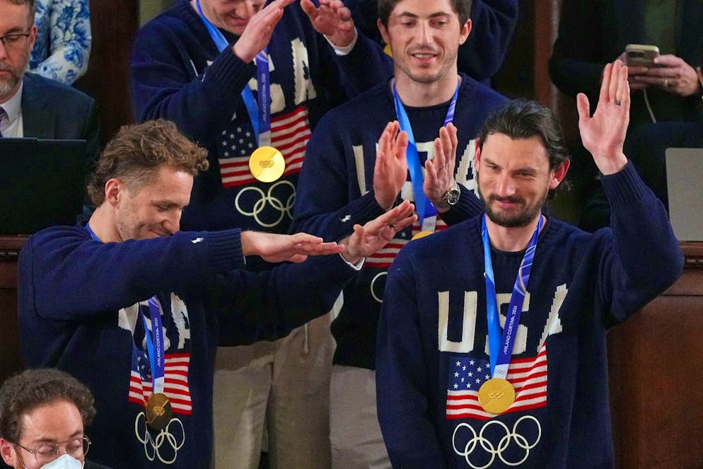 The US men's ice hockey team won a gold medal at the Winter Olympics.