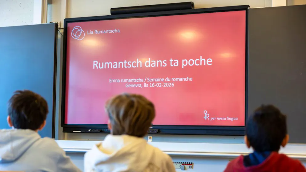 Les élèves du collège de Corsier-sur-Vevey (VD) ont eu droit à un cours de romanche mercredi matin.