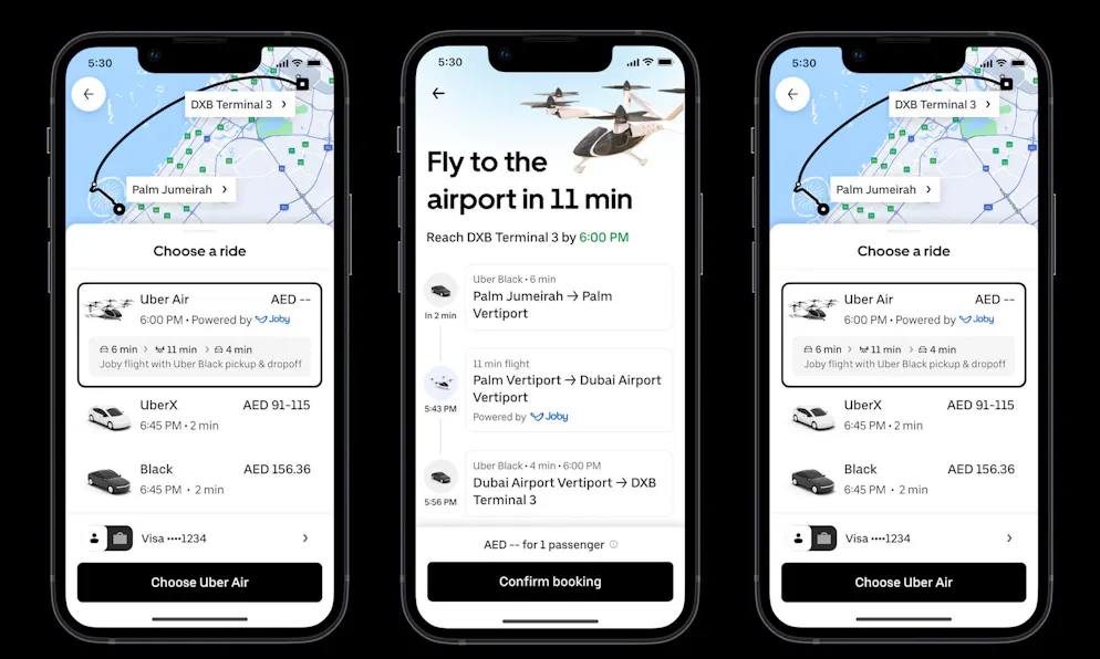 Uber Air soll sich preislich in der gleichen Region bewegen wie Uber Black.