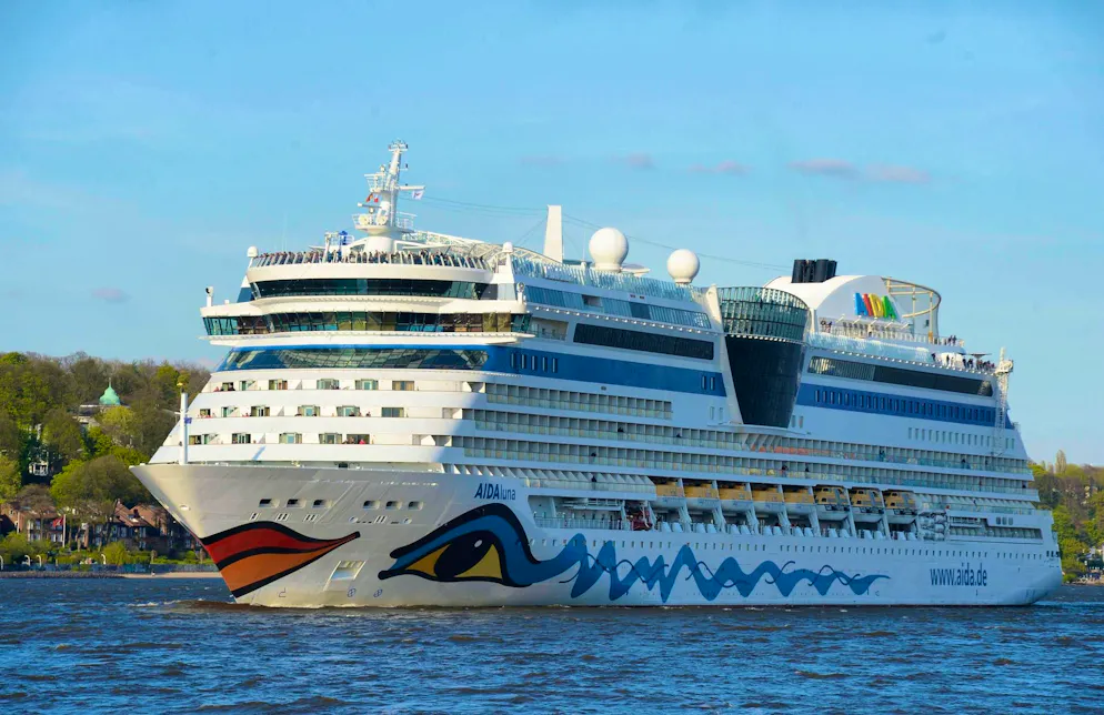 A dû interrompre prématurément son séjour à Madère : le bateau de croisière allemand "Aida Luna".