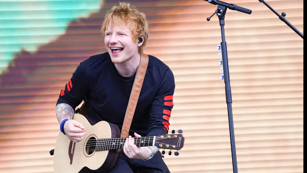 Da trat er noch oben mit auf: Ed Sheeran während eines Konzertes im Marvel-Stadion im australischen Melbourne (Archivbild).