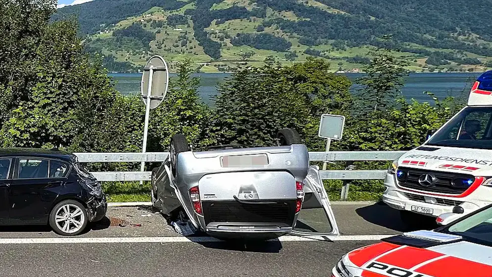 Police stop sign ignored. A driver loses his nerve after this crash