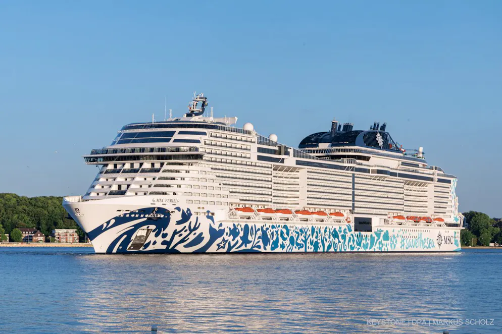 Das LNG betriebene Kreuzfahrtschiff «MSC Euribia» der Schweizer Reederei MSC Cruises.