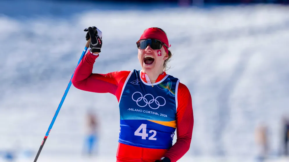 Langlauf. Fähndrich in Falun auf dem Podest