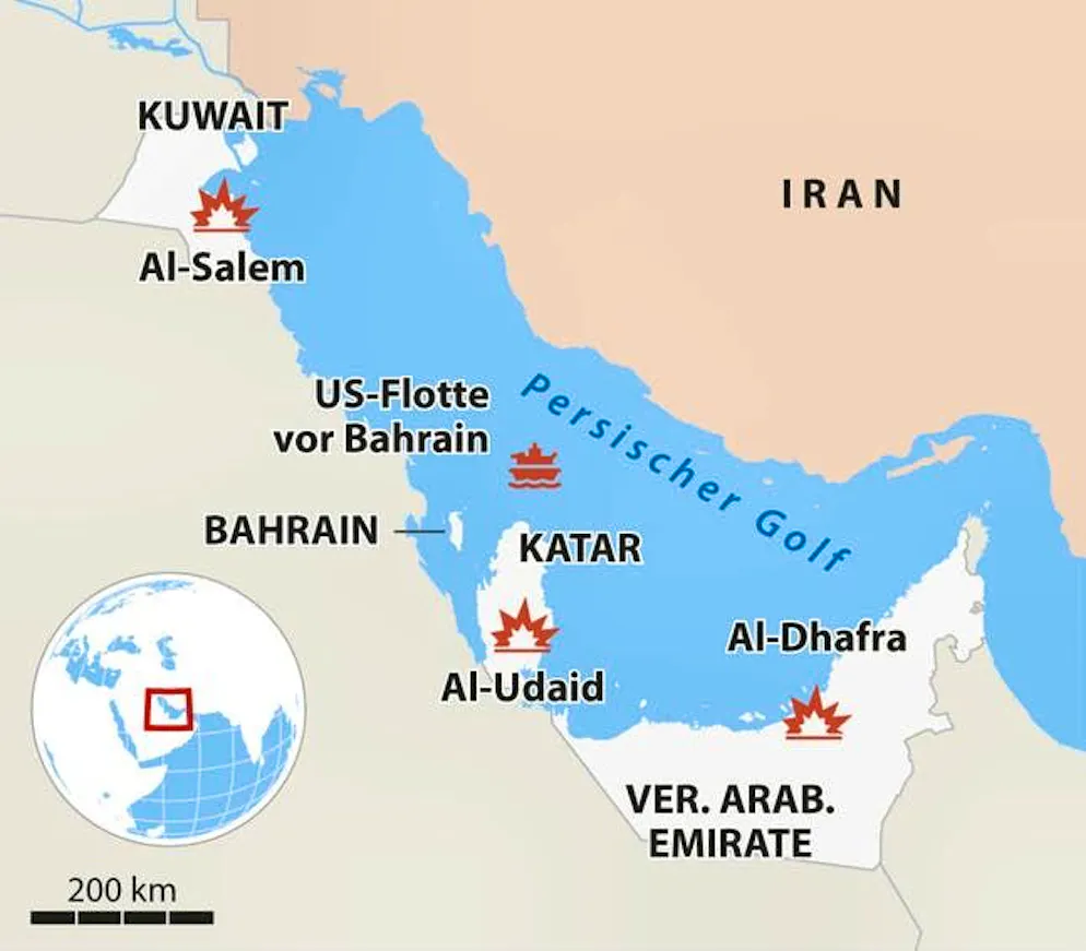 USA and Israel attack Iran. Iranian forces have attacked four military bases in the region in response to attacks by Israel and the US.