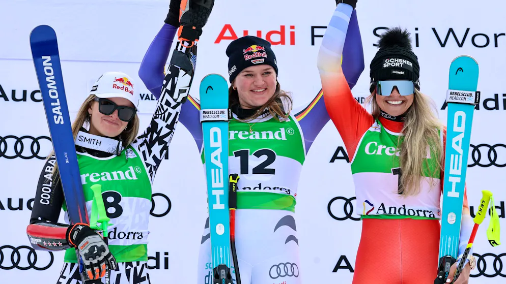 Super-G in Soldeu. Aicher wins in superior fashion - Suter shines with another podium finish - Grob makes his debut