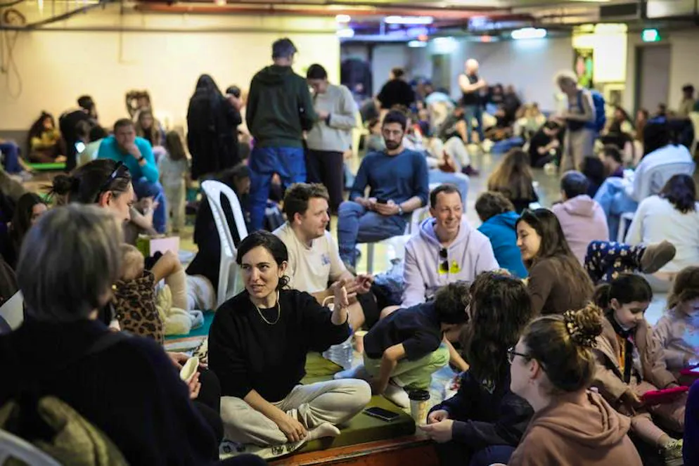 USA and Israel attack Iran. People seek shelter in an underground parking garage after an alert was issued for incoming missiles from Iran. Iran has fired missiles at Israel following attacks by the US and Israel, the Israeli Defense Forces (IDF) announced on Saturday.