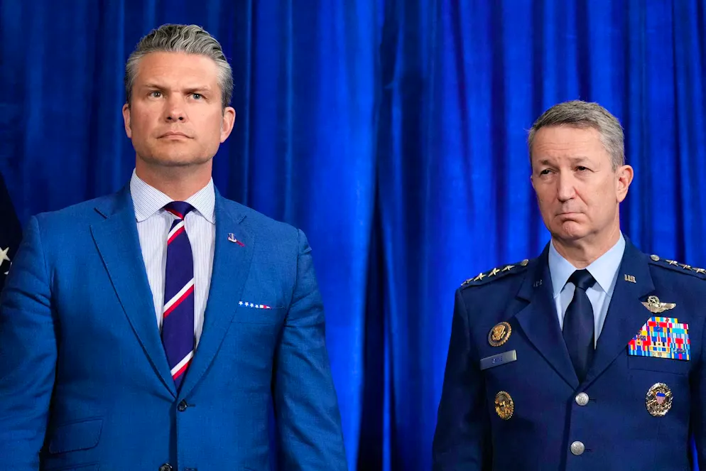 Defense Secretary Pete Hegseth and General Dan Caine.