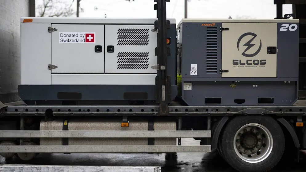 Aide à l'Ukraine. La livraison suisse de générateurs est arrivée à Kiev