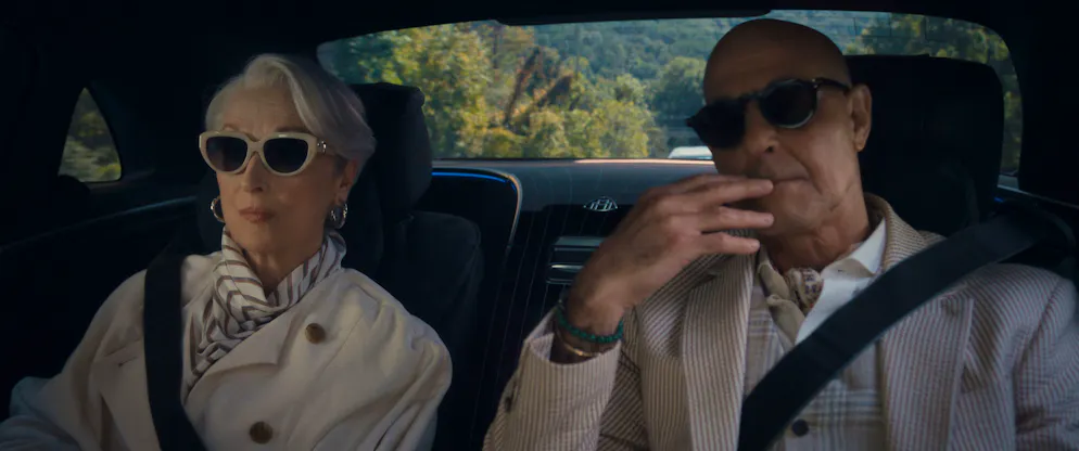 Meryl Streep als Miranda Priestly und Stanley Tucci als Nigel Kipling in «Der Teufel trägt Prada 2».