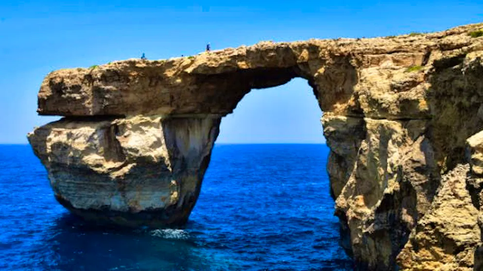 Angelina Jolie and Brad Pitt saw the Azure Window up close during the filming of "By the Sea".