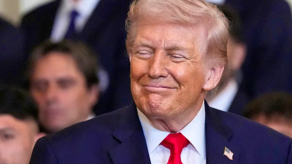 President Donald Trump smiles during an event honoring Major League Soccer (MLS) league champions Inter Miami in the East Room of the White House. Photo: Alex Brandon/AP/dpa