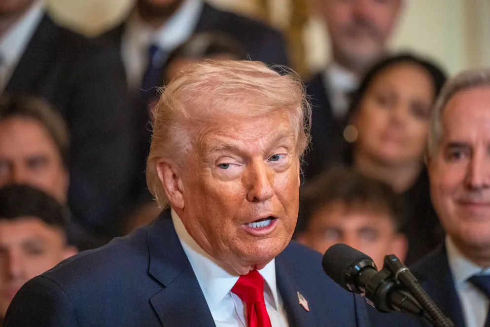 «MAKE IRAN GREAT AGAIN (MIGA!)» (Rendez sa grandeur à l'Iran!), a ajouté le président américain, détournant son slogan «Make America Great Again». (Archives)