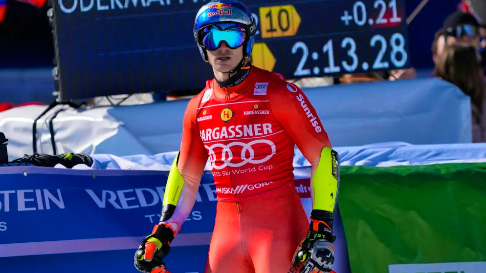 Marco Odermatt nello slalom gigante di Kranjska Gora.
