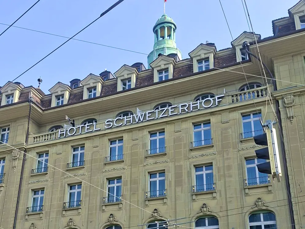 Das SRG-Ja-Lager ist im Schweizerhof in Bern stationiert. 