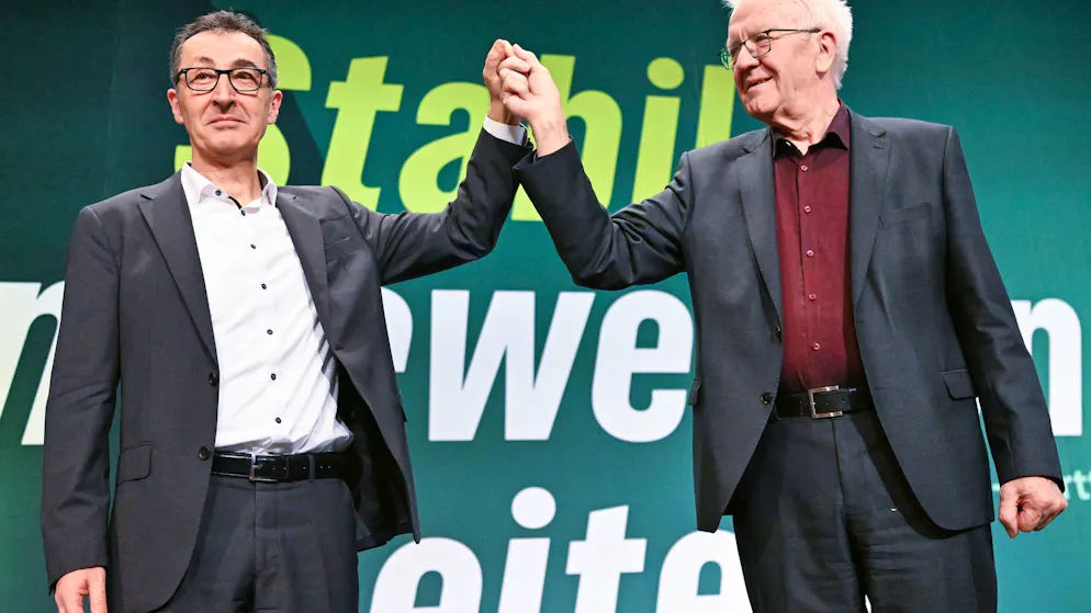 This is Cem Özdemir. First far behind - now a radiant winner in Baden-Württemberg