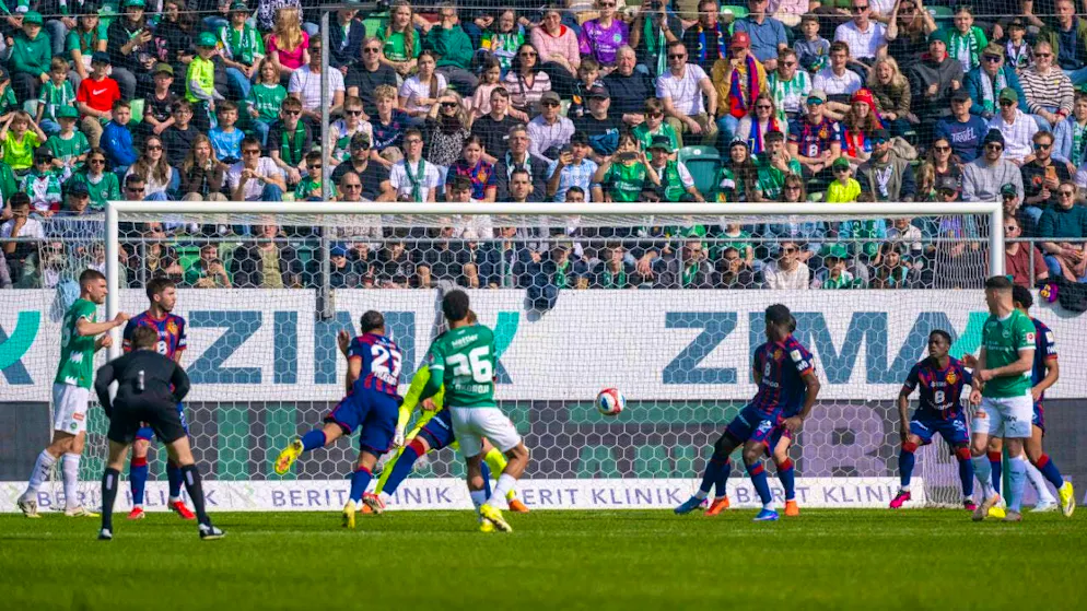 Chima Okoroji scores powerfully and early to make it 1:0