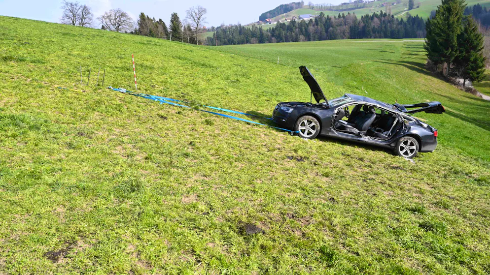 Lucerna. Un 16enne alla guida di un'auto fugge dalla polizia rovinando in un prato