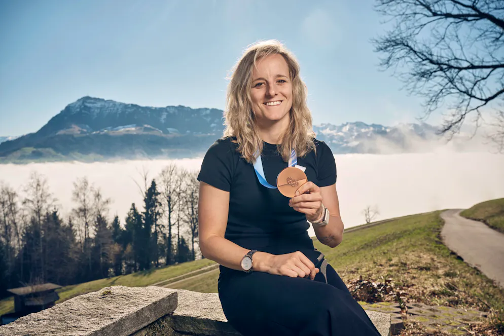 Postfinance: Eishockeypielerin Lara Stadler. Lara Stalder gehört zu den prägenden Figuren im Schweizer Fraueneishockey. Vor kurzem gewann sie mit der Nati Olympia-Bronze in Mailand.