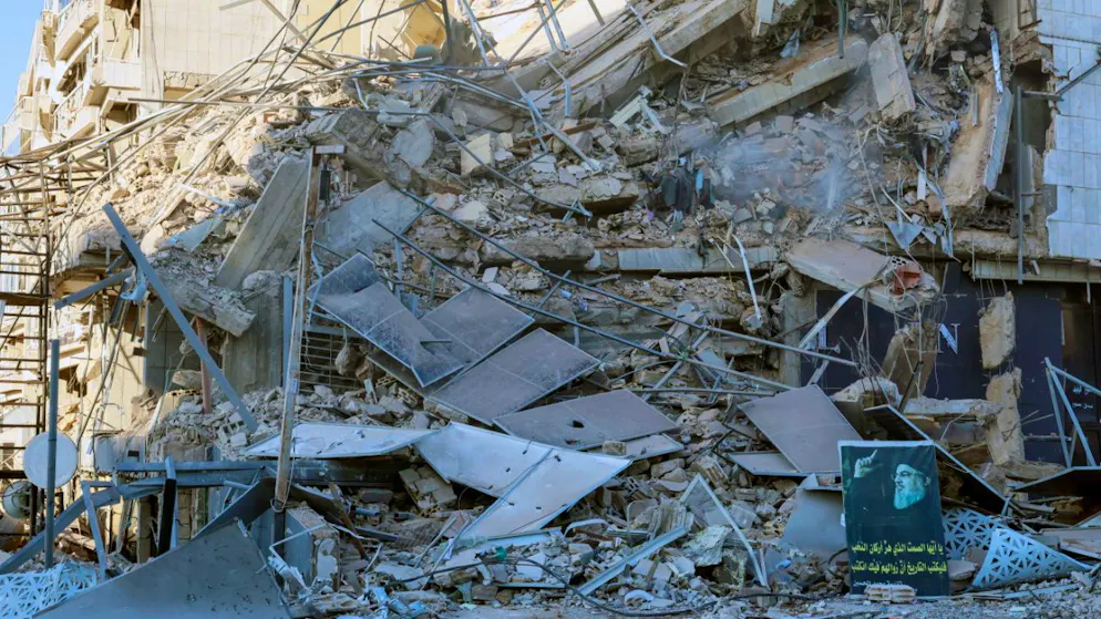 Edificio distrutto dai bombardamenti israeliani in Libano
