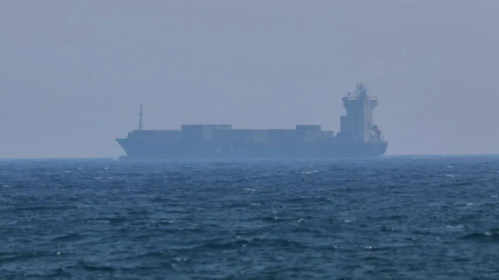 Una nave portacontainer nei pressi dello Stretto di Hormuz (archivio)