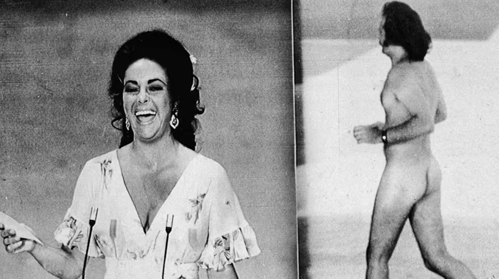 Flitzer, Fehler und Familienstreits: kuriose Fakten zur Oscar-Verleihung. 1974 rannte ein Flitzer quer über die Oscar-Bühne. Der britische Schauspieler David Niven, der gerade Elisabeth Taylor ansagte, blieb gelassen und bewies seine Schlagfertigkeit: «Möglicherweise wird der Mann den einzigen Lacher, den er jemals bekommt, dafür erhalten, dass er sich auszieht und anderen zeigt, wo er zu kurz gekommen ist!»