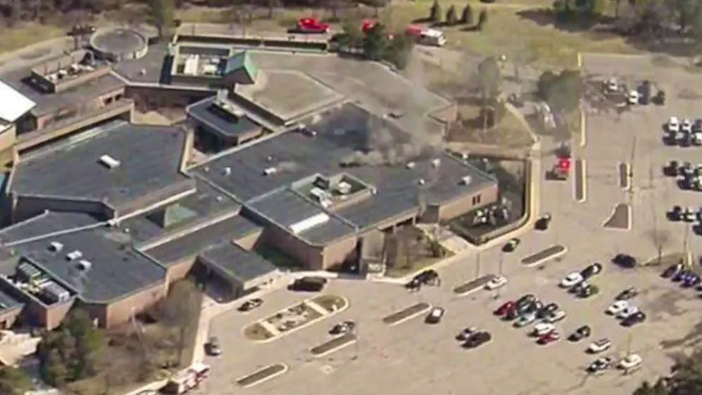 Attacker apparently dead. A gunman crashes his car into a synagogue near Detroit