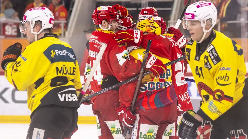 Bienne s'est imposé à domicile 4-3 dans le match aller du play-in de National League face à Berne jeudi.