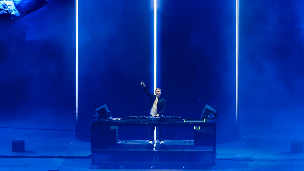 David Guetta, ici l'an dernier au Paléo Festival, prend cette fois rendez-vous avec le Venoge Festival à Penthaz (VD), unique date en Suisse en 2026, le mardi 11 août (archives).