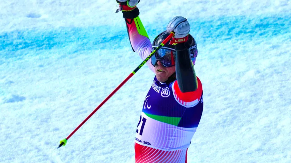 Robin Cuche improves by three positions to 3rd place in the second slalom run
