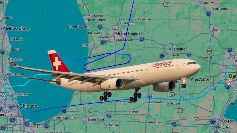 L'avion de Swiss a finalement dû se rabattre sur Détroit.
